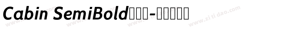 Cabin SemiBold手机版字体转换